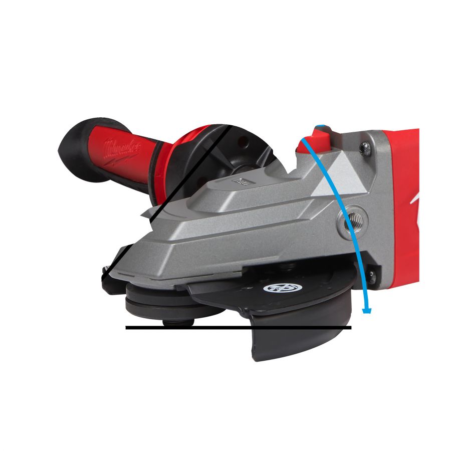 Milwaukee - Akku-Flachkopf-Winkelschleifer M. Bremse M18 FUEL (M18 FSAGF125XB-0X)