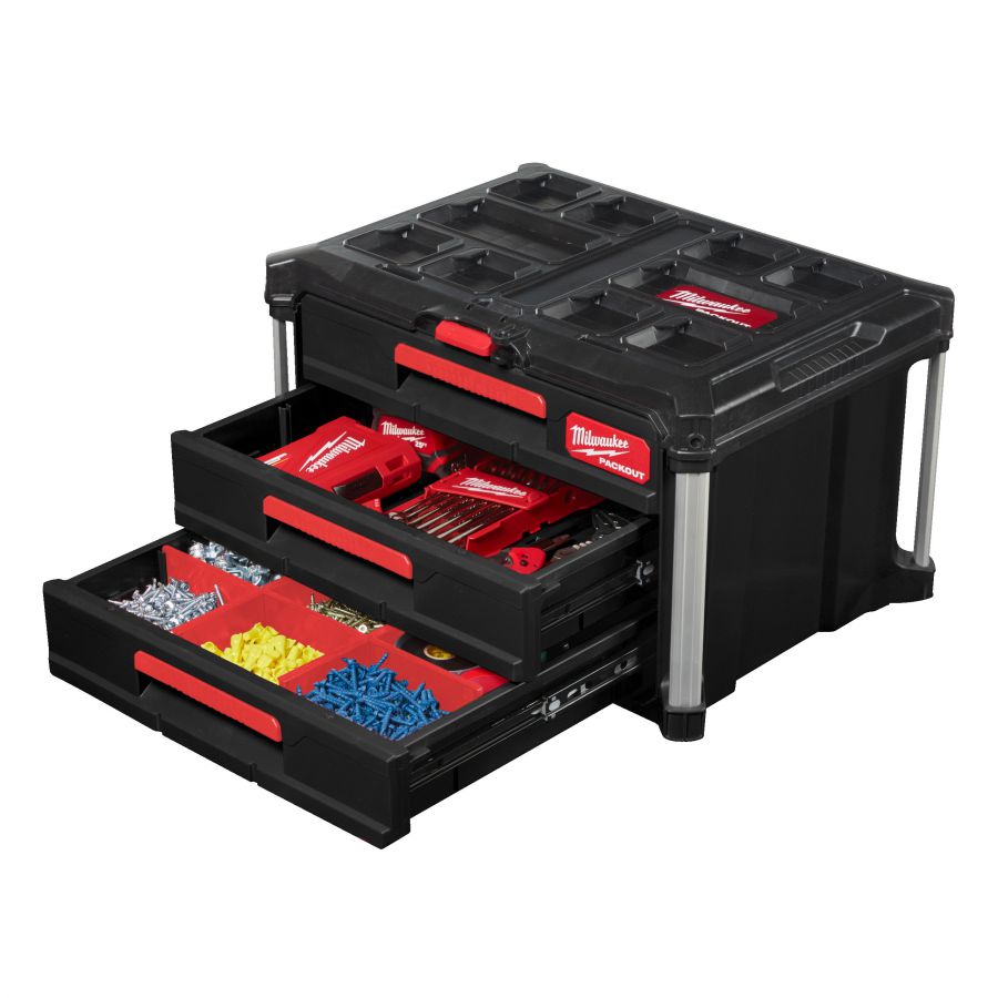 Milwaukee PACKOUT Koffer mit 3 Schubladen