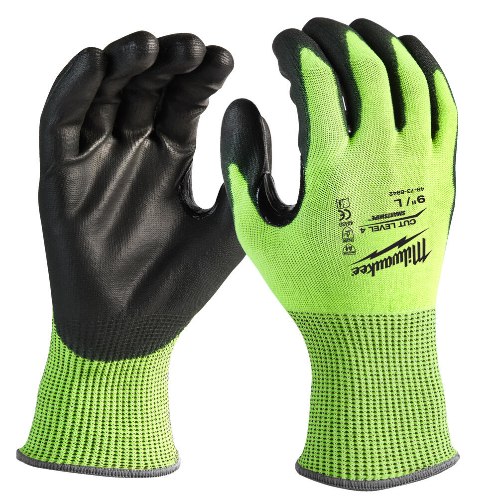 Milwaukee Hi-Vis Schnittschutzhandschuhe Klasse 4/D
